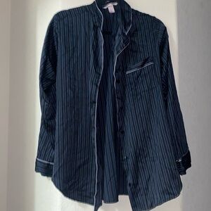 Victoria secret satin pj button up top size large